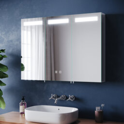90mm W 65mm H Medicine Cabinet Mirror 8 Adjustable