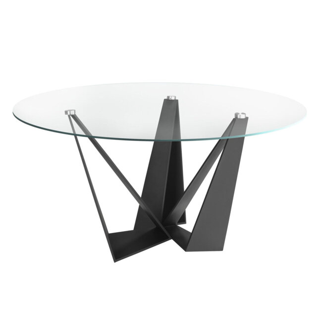 Round Glass Top Dining Table