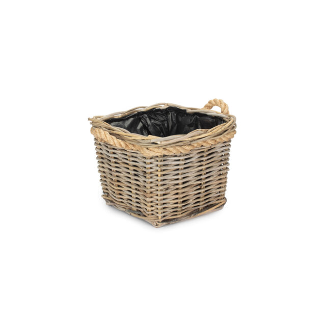 Wicker Tapered Rattan Planter with Lining