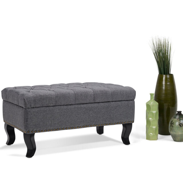 Linen Upholstered Bench