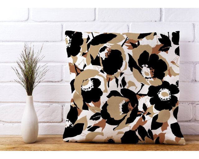 Suze Modern Flower Floral Scatter Cushion with Filling