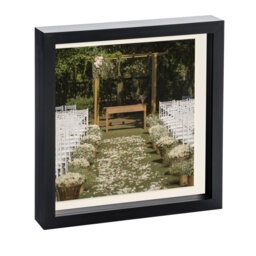"Nicola Spring - 3D Box Photo Frame - 10 x 10"" with 8 x 8"" Mount"