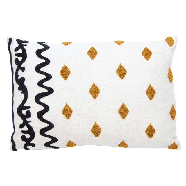 Roanoke Feathers Geometric Lumbar Cushion with filling
