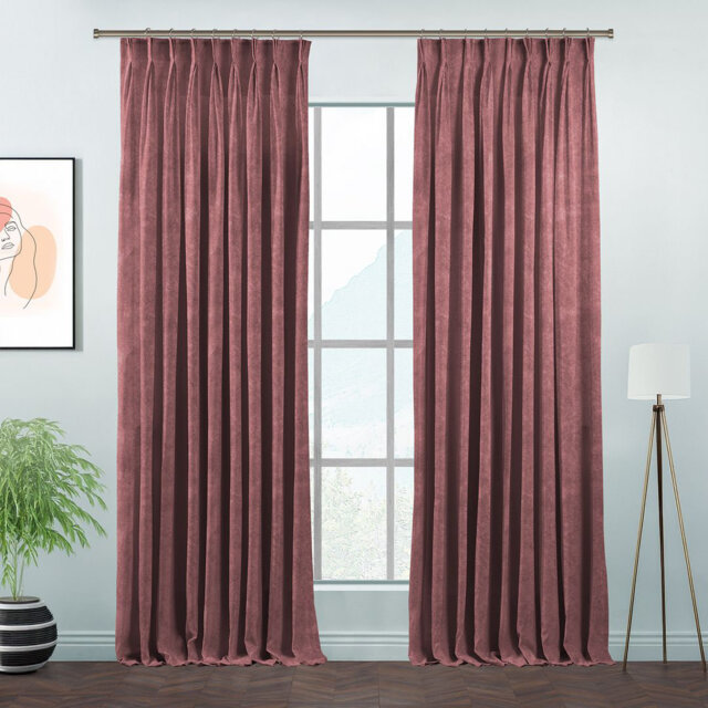 Pinch Plate Room Darkening Extra Long & Extra Wide Decorative Curtain - Single Panel
