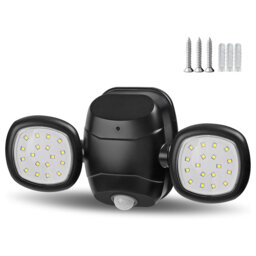 Silver Battery Powered Outdoor Sconce