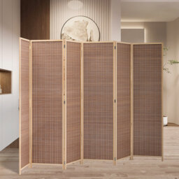 Abruzzino 300cm W x 180cm H 6 - Panel Solid Wood Folding Room Divider