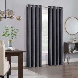 Panola Crushed Velvet Eyelet Sheer Curtains