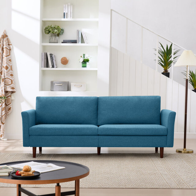 Cicero 204Cm Linen Flared Arm Sofa
