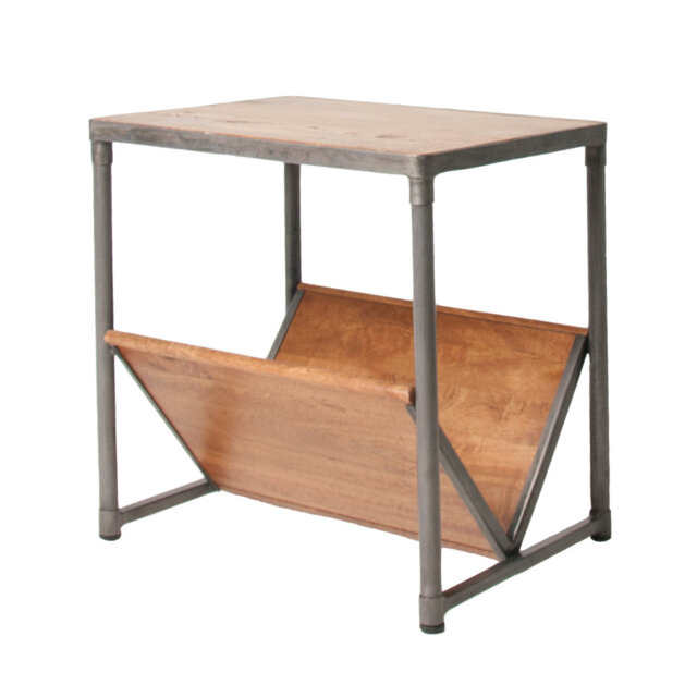 Reclaimed Wood Free Standing Magazine Rack