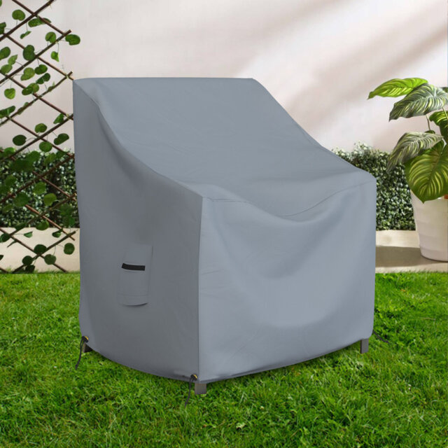 Latitude Run® Outdoor Chair Cover 18 OZ Pack Of 2 Waterproof - 100% Weather Resistant Customize Cover Stackable /Patio Chair Covers With Air Pocket &
