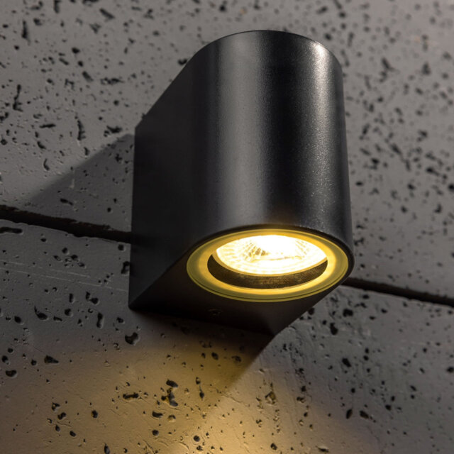 Brenasia Black 8cm H Outdoor Wall Lantern