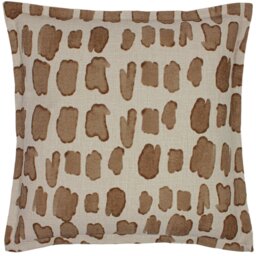 Robi Abstract Brown Square Cushion