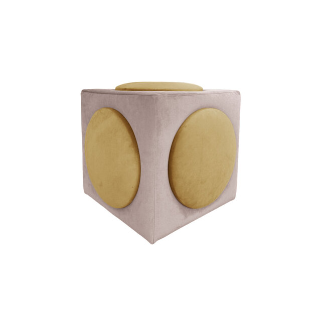 Monocle 42cm Wide Square Solid Colour Footstool Ottoman