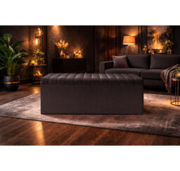 Royal Velvet Storage Ottoman Box with Hinged Lid - Lined Upholstered End of Bed Storage Bench - Soft  Close Storage Seat - Made in UK