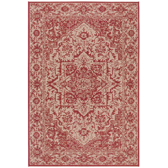 Kirkendall Geometric Hand Woven Indoor / Outdoor Area Rug