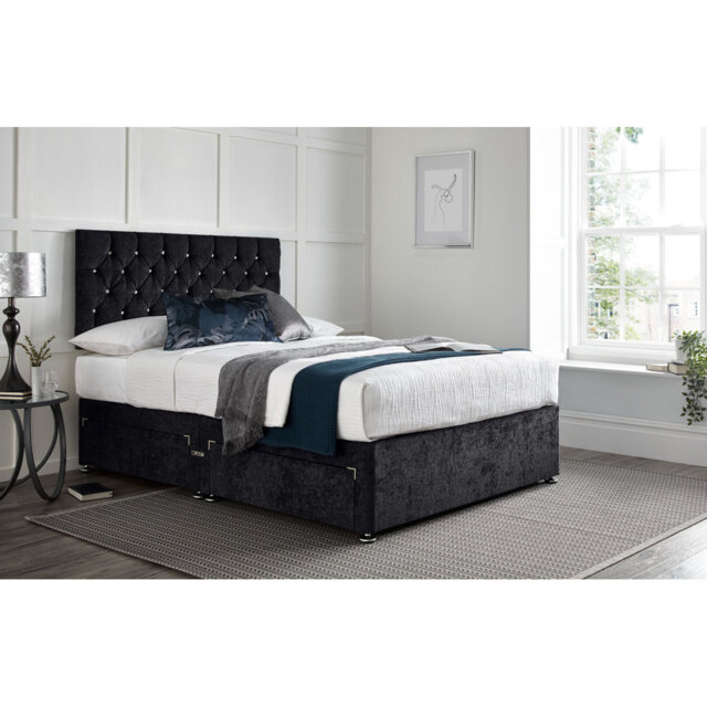 "Divan Bed with 24"" Headboard on Struts"