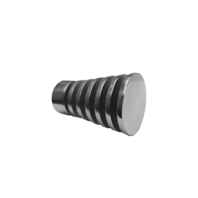 ECO PK 28Mm Poles Apart Muse Finial Pk 2 Satin Silver
