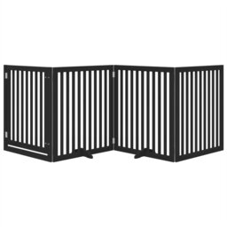 Archie & Oscar Dog Gate With Door Foldable 4 Panels 320 Cm Poplar Wood