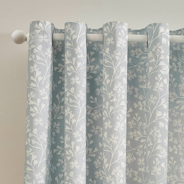 Brooke Floral Lined Eyelet Curtains