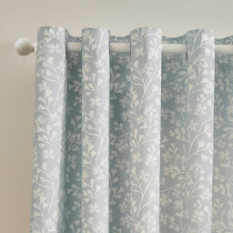 Brooke Floral Lined Eyelet Curtains