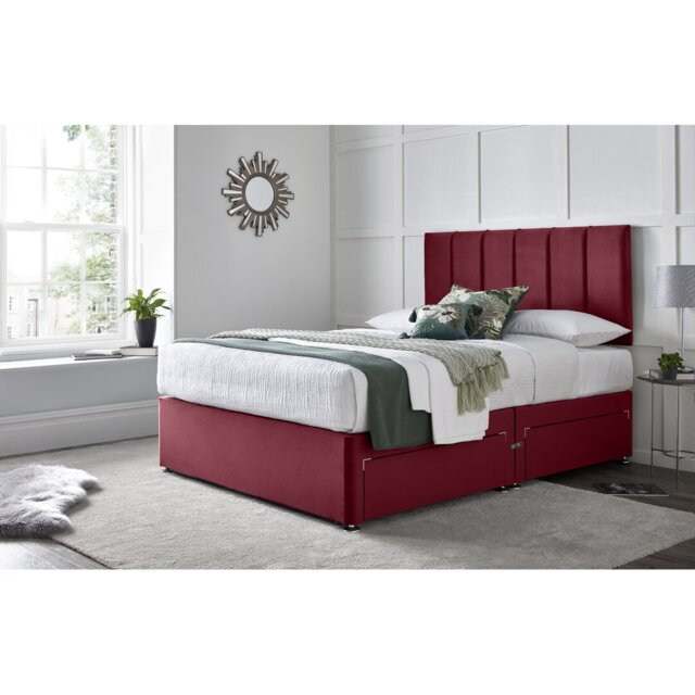 "Stockbridge Divan Bed with 24"" Headboard on Struts"