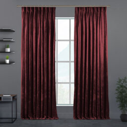 Velvet Semi Sheer Single Curtain Panel