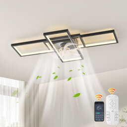 Arlyn 90cm 7 - Blade LED Ceiling Fan with Remote Control and Light Kit Included