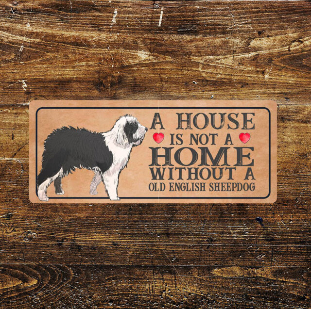 Old English Sheepdog Dog Plaque Wall DÃ©cor