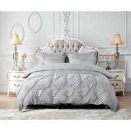 Maya Jacquard Duvet Cover Set Soft Microfiber Bedding with Pillowcases, Hypoallergenic & Luxurious