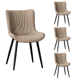 Comfortable Padded Dining Chairs with Back Easy Assembly Upholstered Side Chair, Accent Chairs for Kitchen, Dining Room