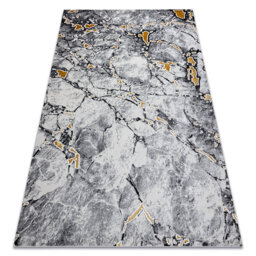 Modern GLOSS rug for the living room, bedroom, study, elegant, glamor, marble, stone, ivory / black