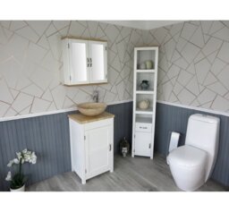 Scotti 515mm Single Bathroom Vanity with Vessel Stone Basin