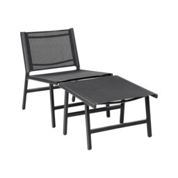 Caleiah Aluminium Outdoor Garden Chair Armless Lounge Chair