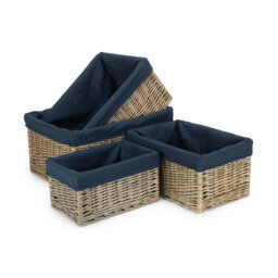Fleur De Lis Living 3 Piece Wicker Storage Basket Set