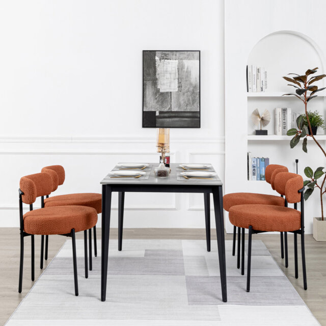 Ameira 75.95cm H Upholstered Metal Side Chair