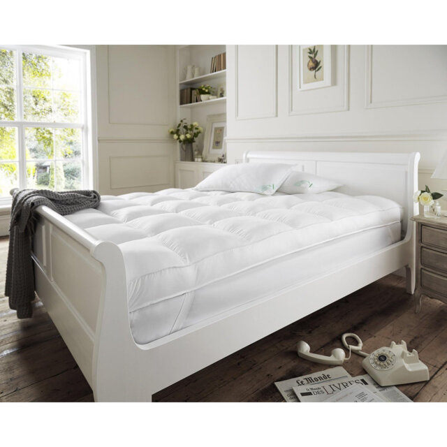 Adila Cotton Mattress Protector - Box Stitched, 230 TC Cover & Elasticated Corner Straps