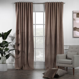 Velvet Blackout Tab Top Single Curtain Panel