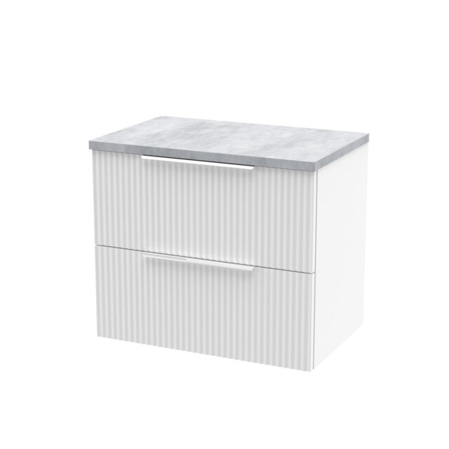 Fluted 60.5cm Single Bathroom Vanity Base Only in Black/White