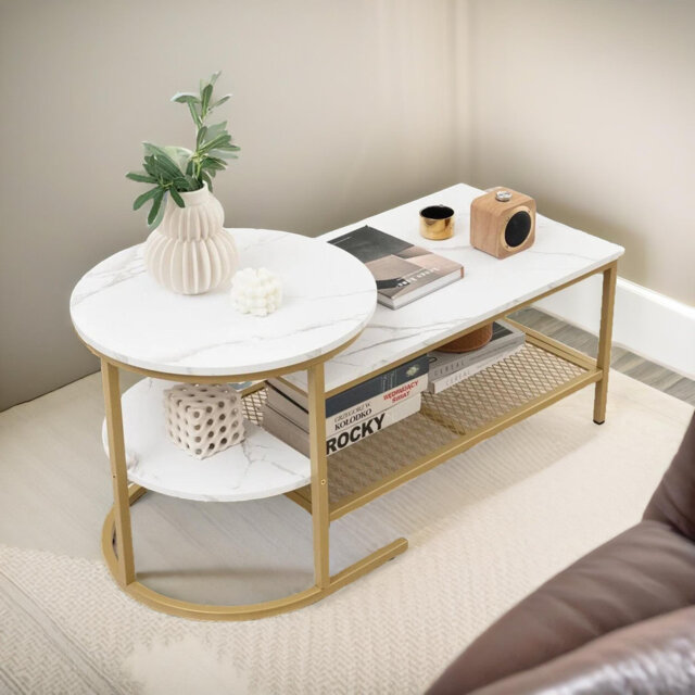 Bastidas 2 Piece Nest of Tables Coffee End Side Table Living Room