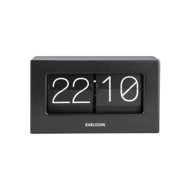 Boxed Digital Metal Quartz Movement / Crystal Tabletop Clock in Black