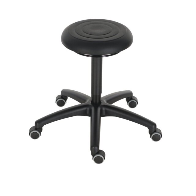 Adjustable Height Industrial Stool with Removable Casters/Wheels