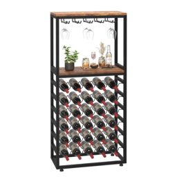 Belsan Floor Wine Bottle & Glass Rack