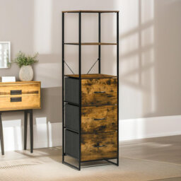 Anara 155cm H x 44cm W Steel Etagere Bookcase