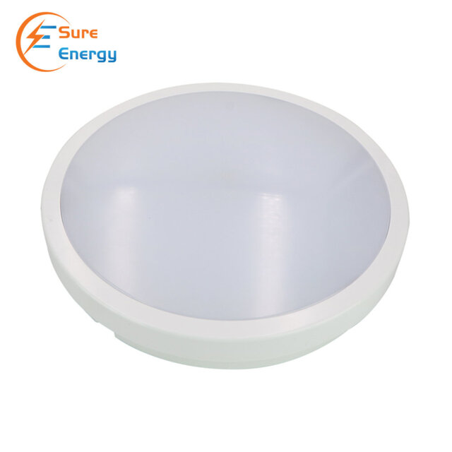 Emergency LED Bulkhead Light with Motion Sensor, Polycarbonate, 24W, 2200LM, 4000K IP65 rated