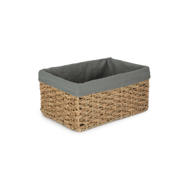 Lily Manor Wicker Thatch Grass Storage Basket with Lining