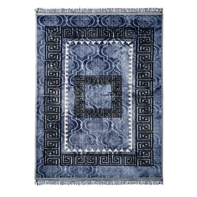 HARBOUR GREEK MINK FAUX FUR RUGS 160X230 CHARCOAL