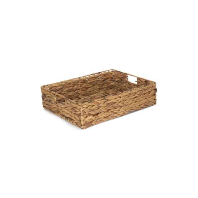 Water Hyacinth Shallow Rectangular Storage Basket