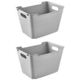 Set of 2 Storage Box Textured Surface