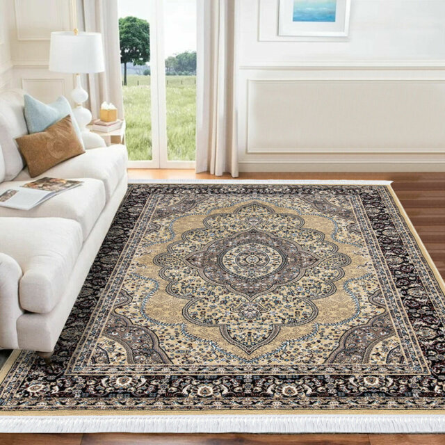Modern Area Rug Oriental Style Rugs Bedroom Living Room Traditional Carpet Mats**Beige