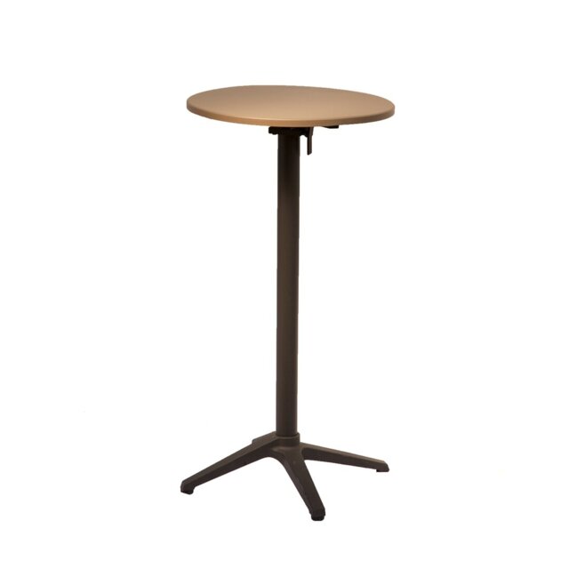 Aule Round Metal Folding Outdoor Bar Table , 55.5cm cm W 55.5cm cm D